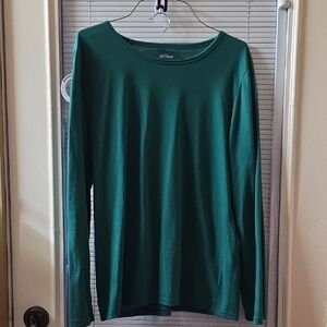 Deep Teal Long Sleeve Women's Top